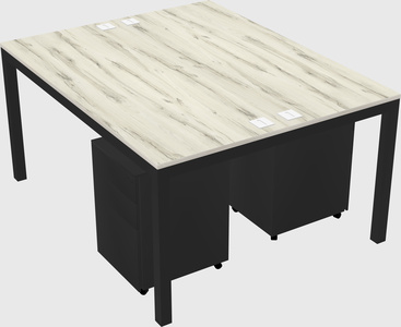 Shared rectangular desk