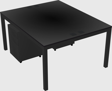 Shared rectangular desk