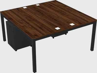 Shared rectangular desk