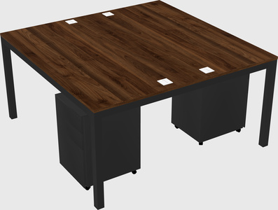 Shared rectangular desk