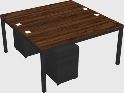 Shared rectangular desk