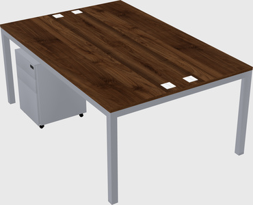 Shared rectangular desk