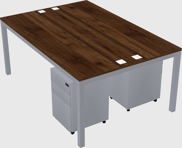 Shared rectangular desk