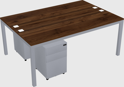 Shared rectangular desk