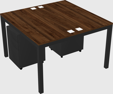 Shared rectangular desk