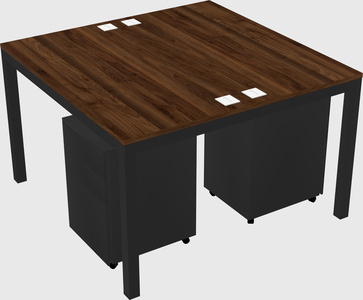 Shared rectangular desk