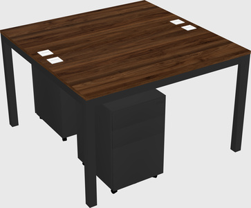 Shared rectangular desk