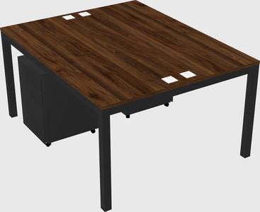 Shared rectangular desk