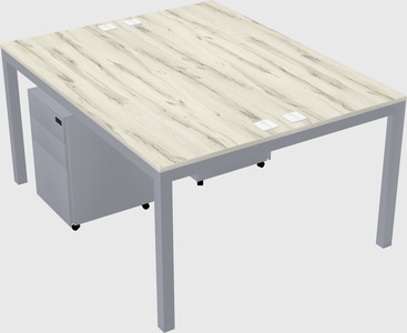 Shared rectangular desk