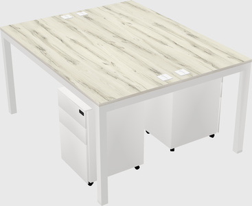 Shared rectangular desk
