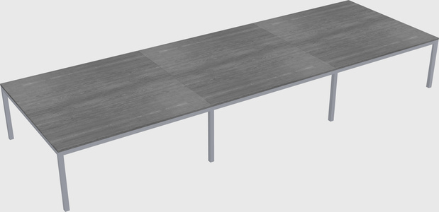 Shared rectangular desk