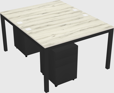 Shared rectangular desk