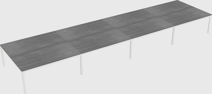 Shared rectangular desk