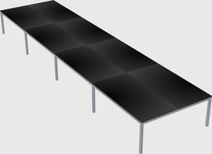 Shared rectangular desk