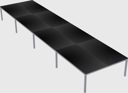 Shared rectangular desk