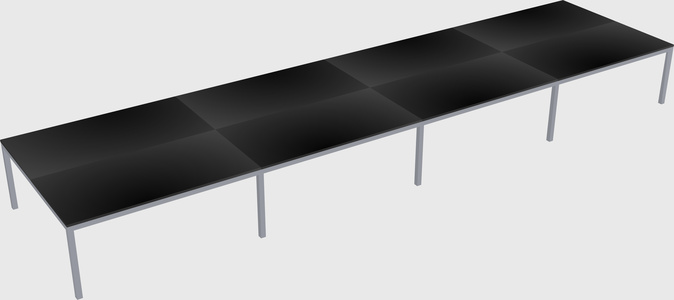 Shared rectangular desk