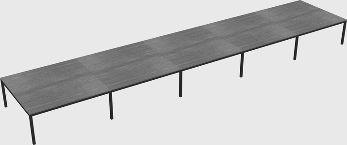 Shared rectangular desk