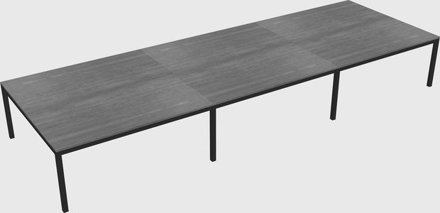 Shared rectangular desk