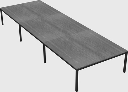 Shared rectangular desk