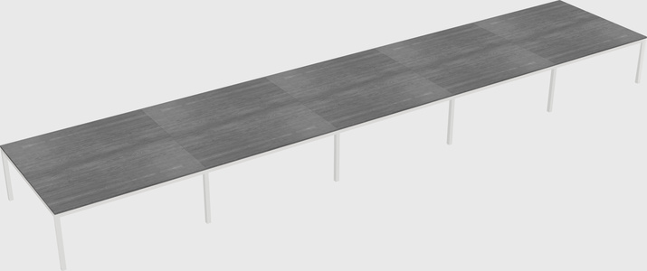 Shared rectangular desk