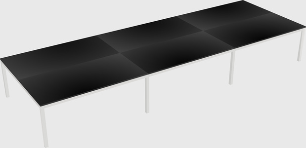 Shared rectangular desk