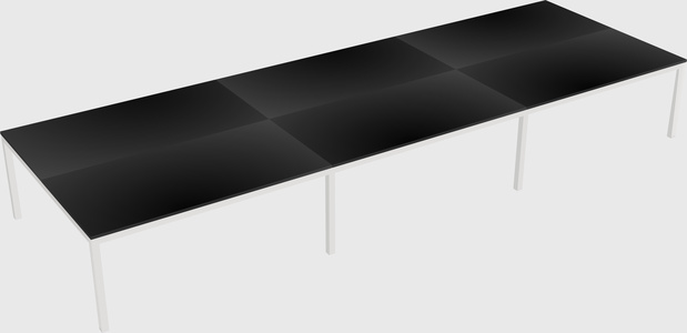 Shared rectangular desk