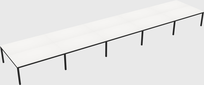 Shared rectangular desk