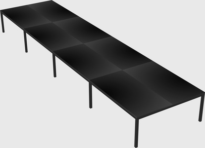 Shared rectangular desk