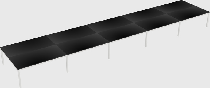 Shared rectangular desk