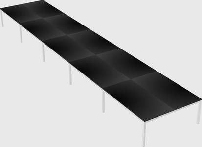 Shared rectangular desk