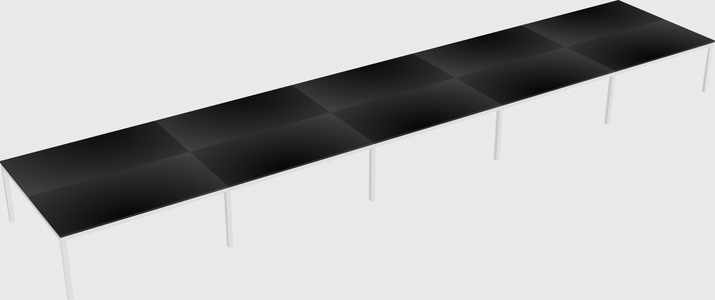 Shared rectangular desk