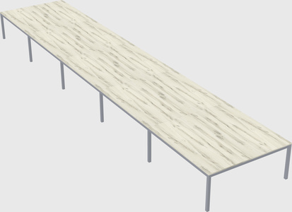 Shared rectangular desk