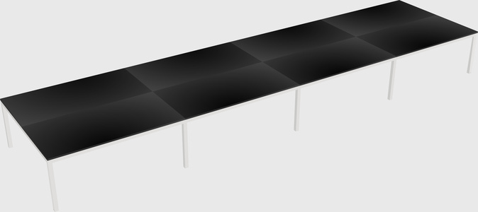 Shared rectangular desk