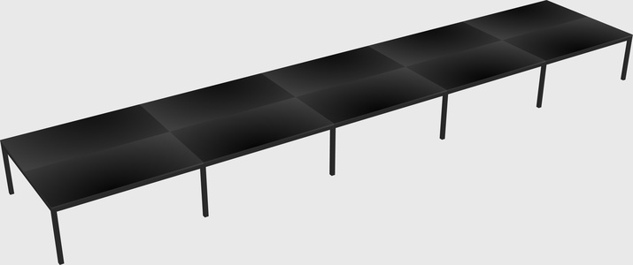 Shared rectangular desk