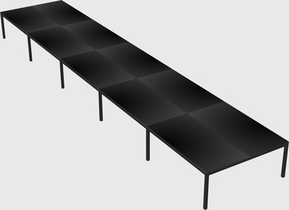 Shared rectangular desk