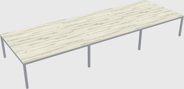 Shared rectangular desk