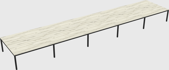 Shared rectangular desk
