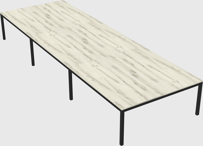 Shared rectangular desk