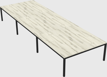 Shared rectangular desk