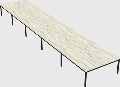 Shared rectangular desk