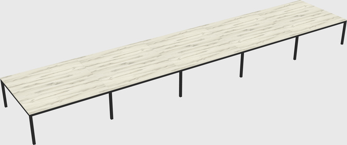 Shared rectangular desk