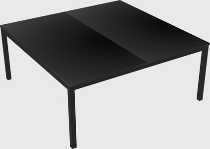 Shared rectangular desk