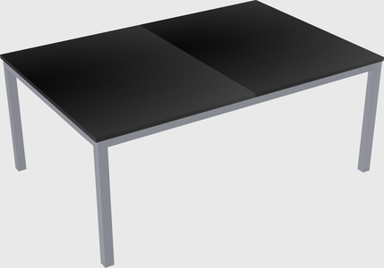 Shared rectangular desk