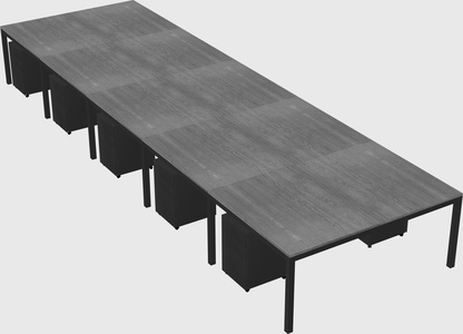 Shared rectangular desk
