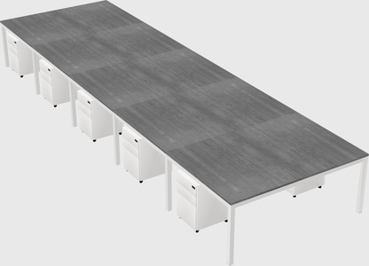 Shared rectangular desk