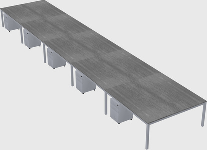 Shared rectangular desk