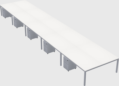 Shared rectangular desk
