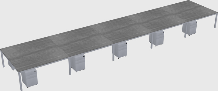 Shared rectangular desk
