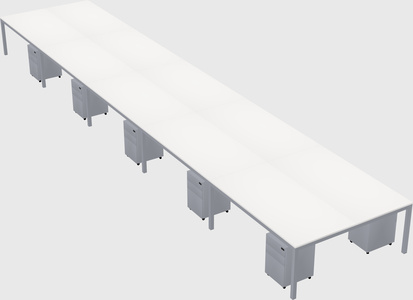 Shared rectangular desk