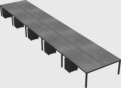 Shared rectangular desk